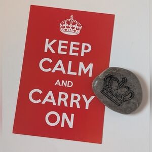 Red 'Keep Calm and Carry On' Poster
